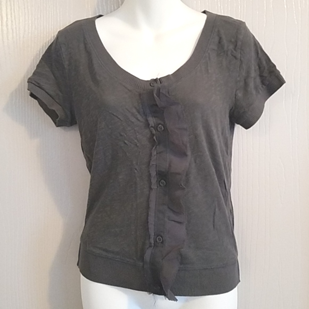 DECREE - NEW Sexy GRAY blouse / top size Large